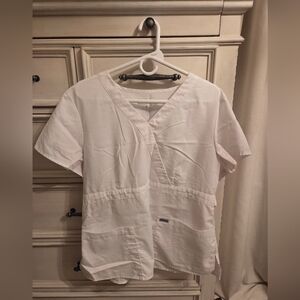 Set Of 2 White V-Neck Women’s Medical Scrub Top